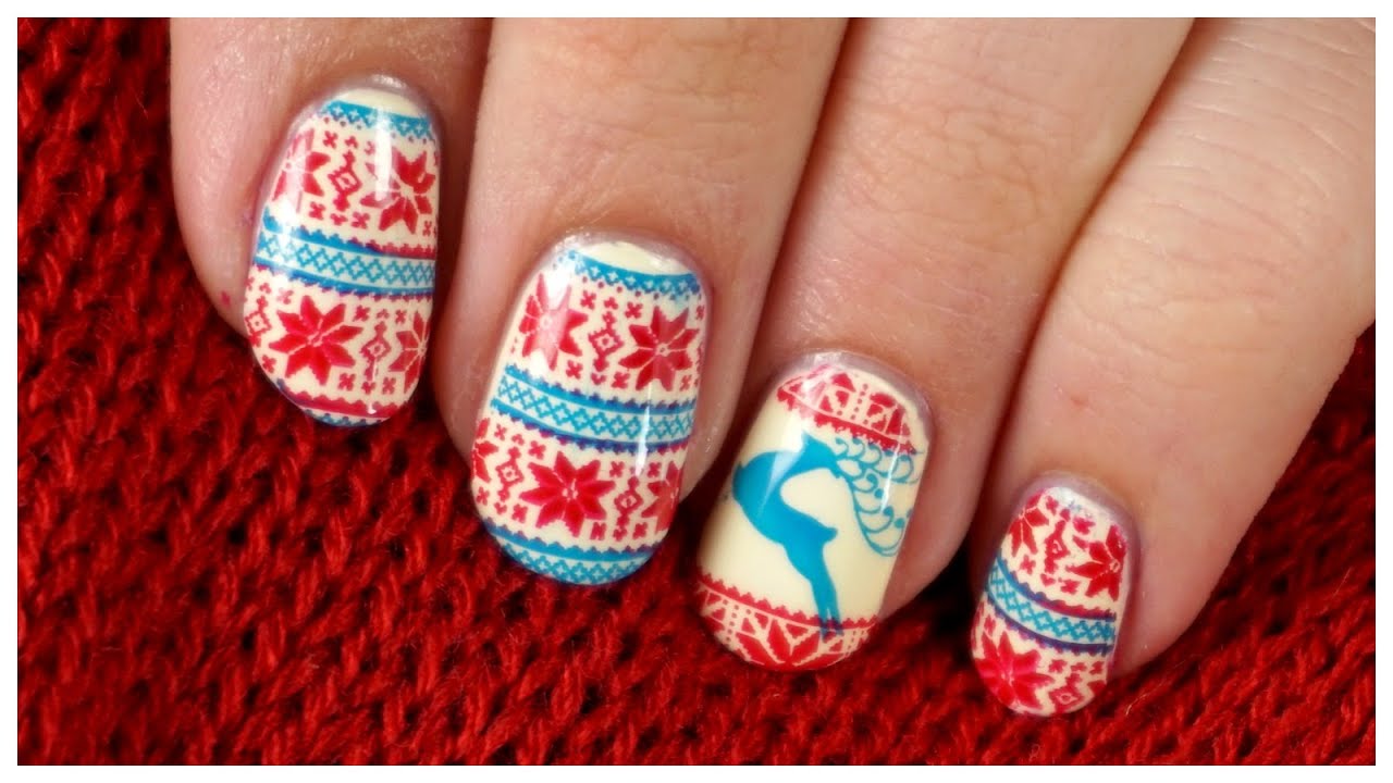 1. Christmas Sweater Nail Art Tutorial - wide 4