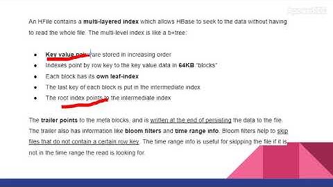 HBase Interview question: HFile description