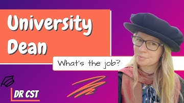 UNIVERSITY DEAN | What is the role of a uni Dean? Academic positions! #universitycareers