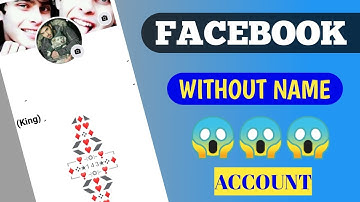 How to create invisible name facebook account | facebook invisible name | invisible fb id | blank id