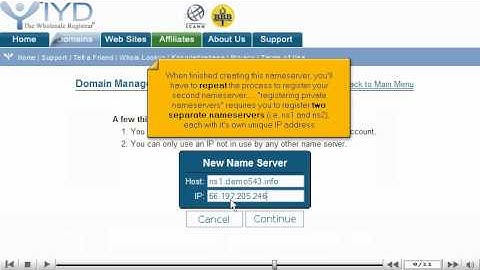 Creating Private Nameservers at ItsYourDomain.com