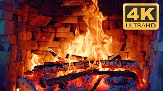 🔥 Fireplace Burning Logs (3 Hours) with Crackling Fire Sounds | Relaxing Fireplace Burning 4K UHD