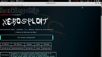 how to run xerosploit hacking chip