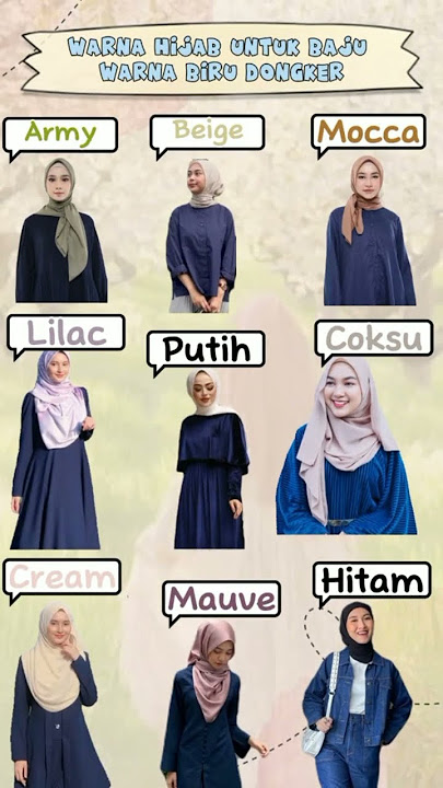 Pasangan warna hijab untuk baju warna biru dongker #hijab #baju #short #shorts
