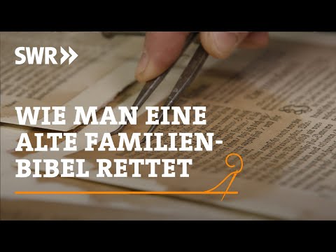 Wie man eine alte Familienbibel rettet | SWR Handwerkskunst