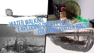 Water Walking, Exploding Droplets, and Colliding Vortex Rings