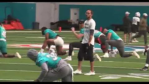 Mike McDaniel strutting around with his pants roll...