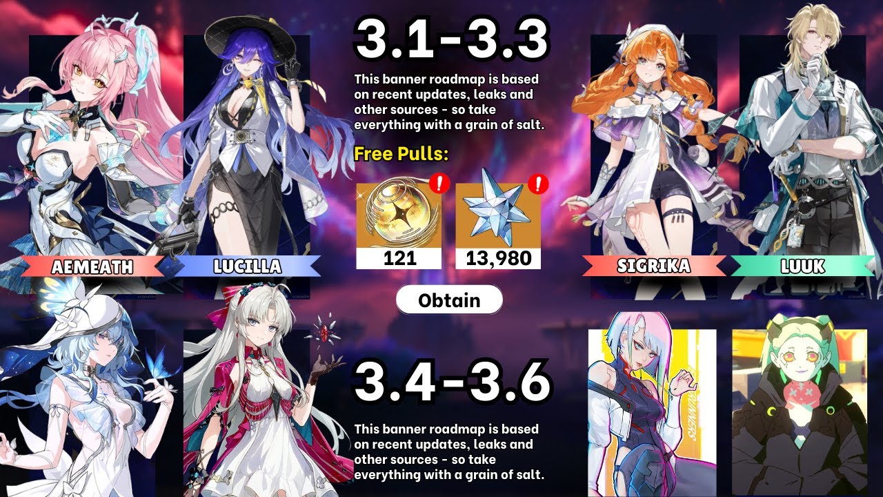 Wuthering Waves 3.1–3.6 Banner Roadmap LEAKED! | Aemeath, Cyberpunk Collab & Future DPS Leaks