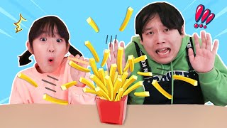 같이 깜짝 감자튀김  뽑기 게임해요! Surprise French fries fly board game - 슈슈토이 Shushu ToysReview