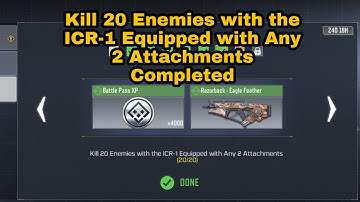 Kill 20 Enemies with the ICR-1 Equipped with Any 2 Attachments | SEASONAL Trench Broom COD Mobile