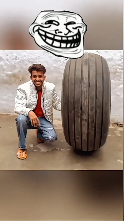 Airplane ka Tyre 😱 Tochan King Nishu Deshwal 🔥👑 Nishu Deshwal Power 🔥🤯 #airplane #tyre #shorts