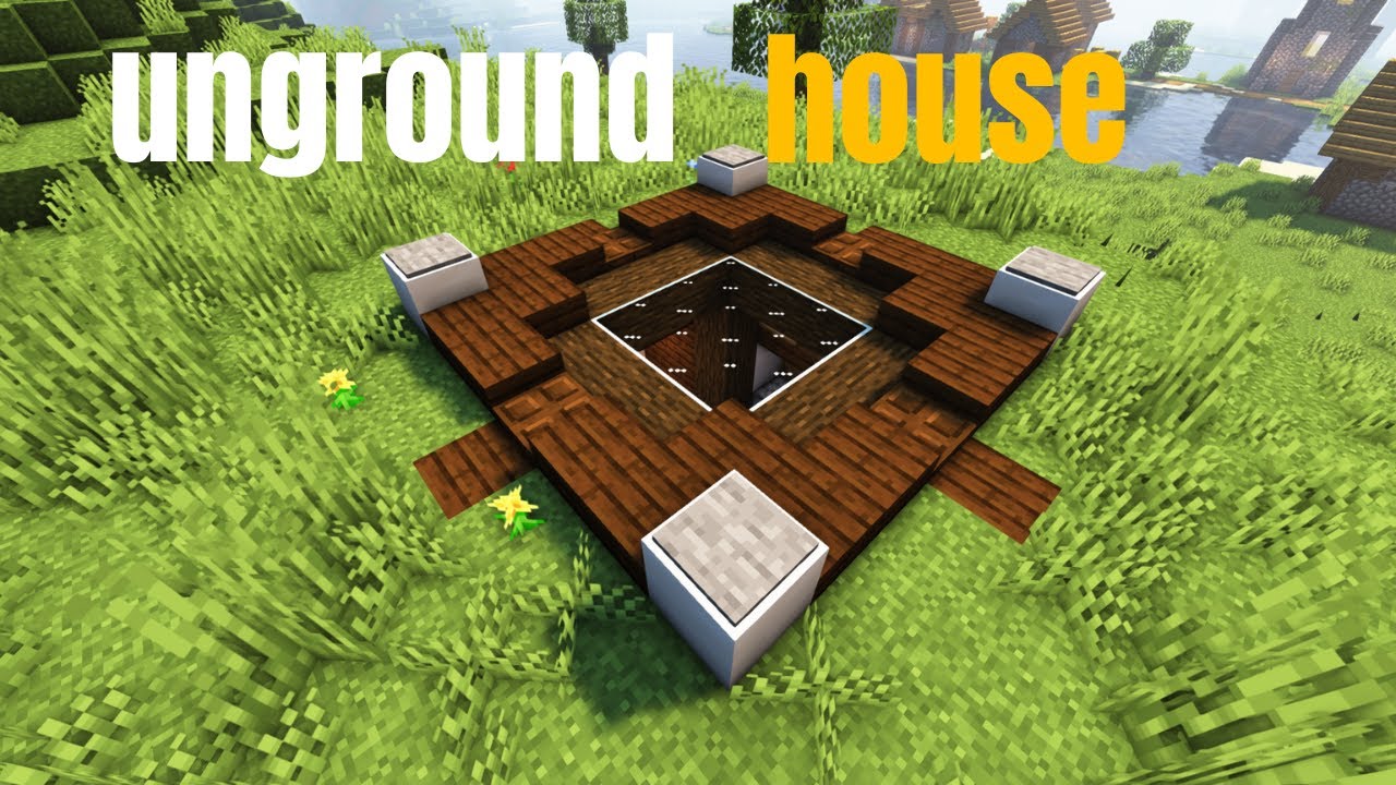 Minecraft : Underground Modern House | Starter House Full Tutorial 1.19 ...