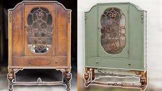 Antique Furniture Hutch Makeover | before and after