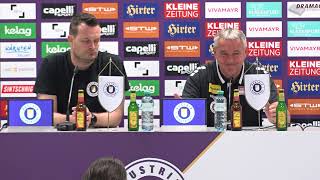 Pressekonferenz mit Trainer Peter Pacult nach dem Spiel gegen den LASK (0:2)