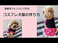 【型紙あり】〇ニーちゃん風ワンピを作ってみた/犬服ハンドメイド