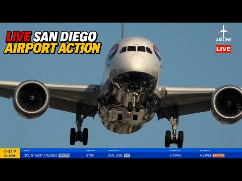 馃敶LIVE SAN DIEGO (SAN) AIRPORT PLANE SPOTTING ACTION! (August 20th, 2025)