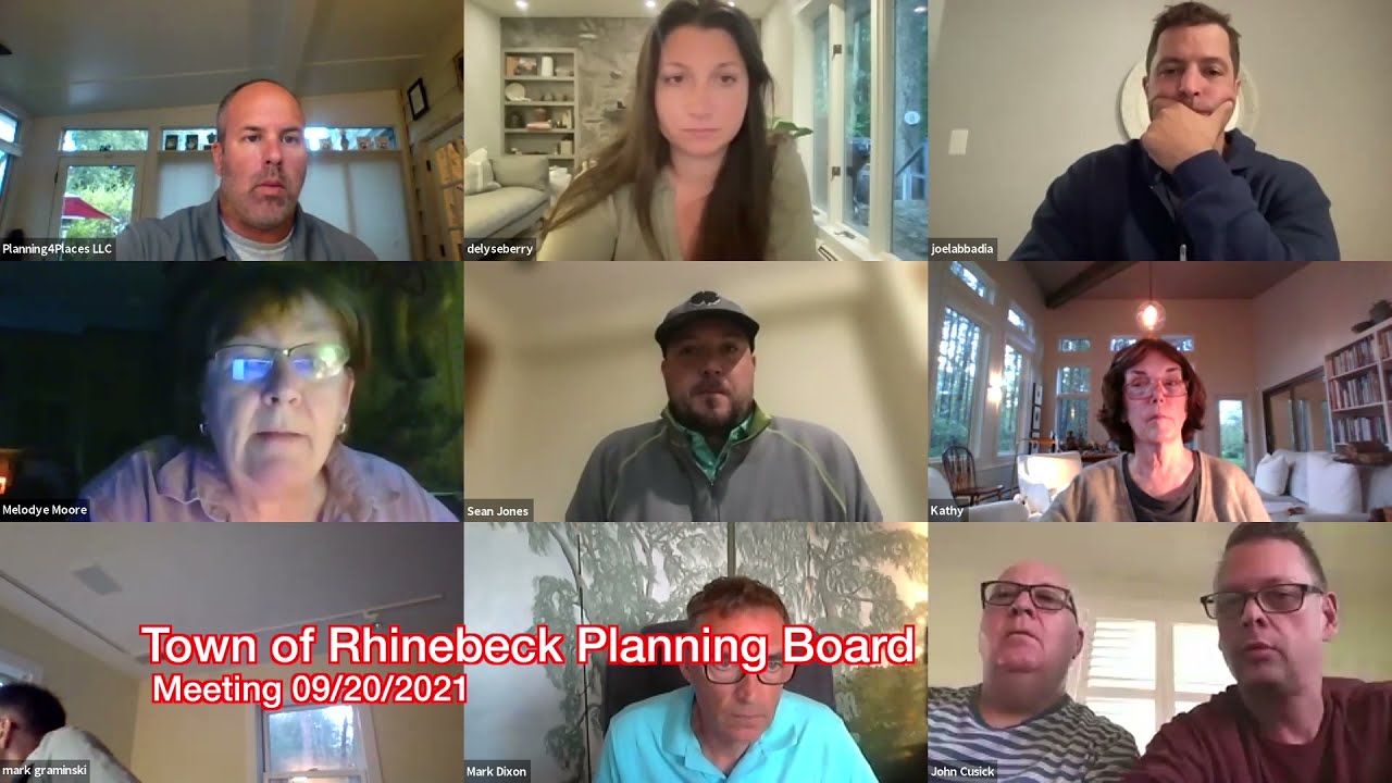 Town of Rhinebeck Planning Board Meeting 09/20/2021 YouTube