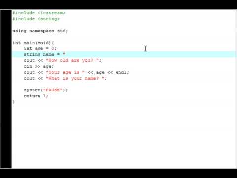 Awesome Tutorial - C++ user input
