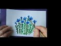 Рисуем голубые цветы гуашью, легко и просто