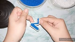 HOW TO MAKE BEADED KEYCHAIN LETTER M