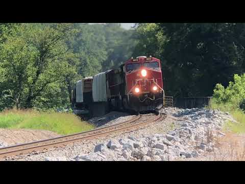 Cn X396 Flying Through Makanda, Il W Cn 2519 Second Out