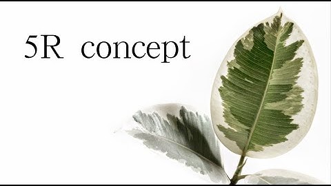 5R concept--Rethink