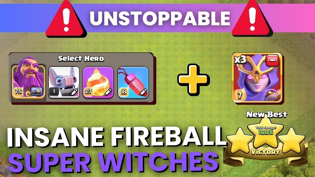 Easily 3 star after update with new PET & Fireball Superwitches Smash 