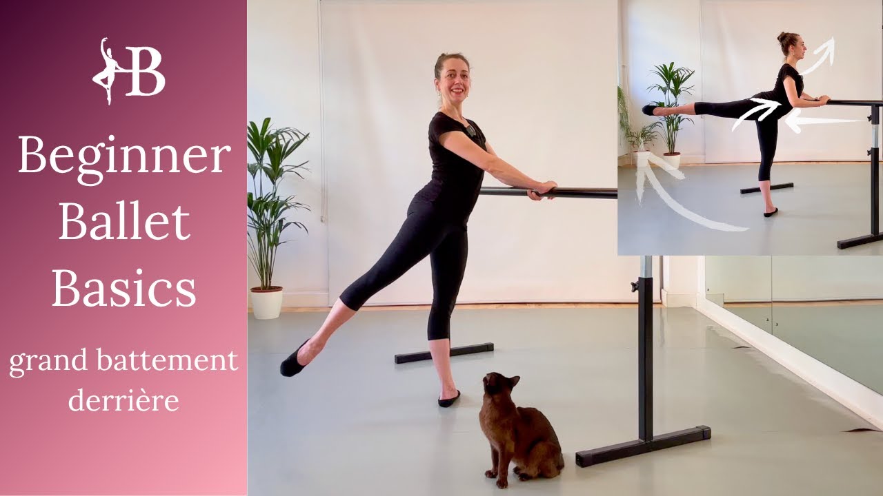 Beginner Ballet Basics: part 3-  grand battement derrière back