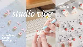 running a polymer clay small business - strawberry shop update 🍓 studio vlog 3