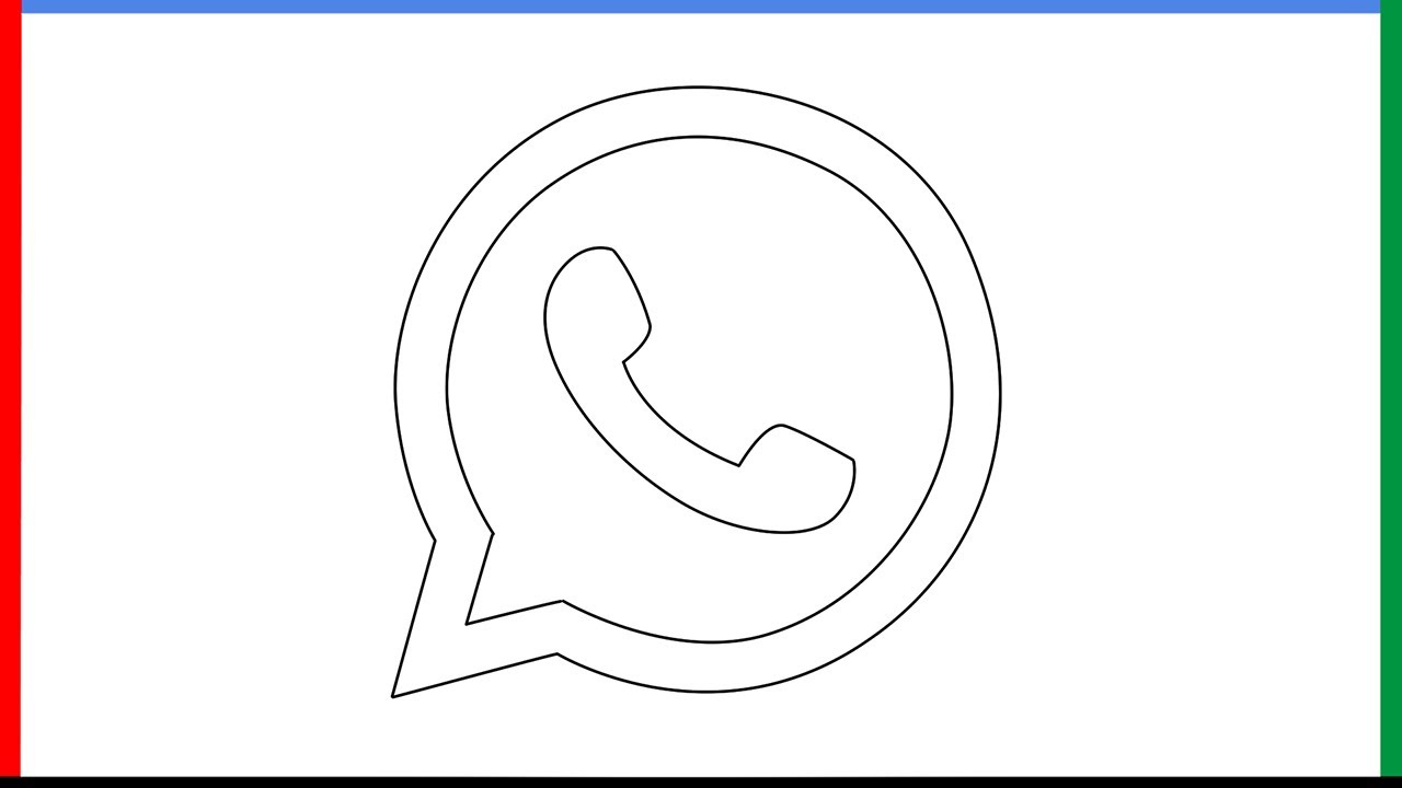 HD Black Sketch Drawing Whatsapp Wa Square Logo Icon PNG  Citypng