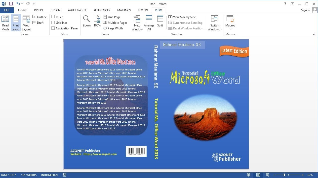 Microsoft word tutorial How to Make a Book Cover Design in Ms Word 25