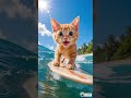 Cute Cat Surfing 🐱🌊 You’ll Want to Watch This Again