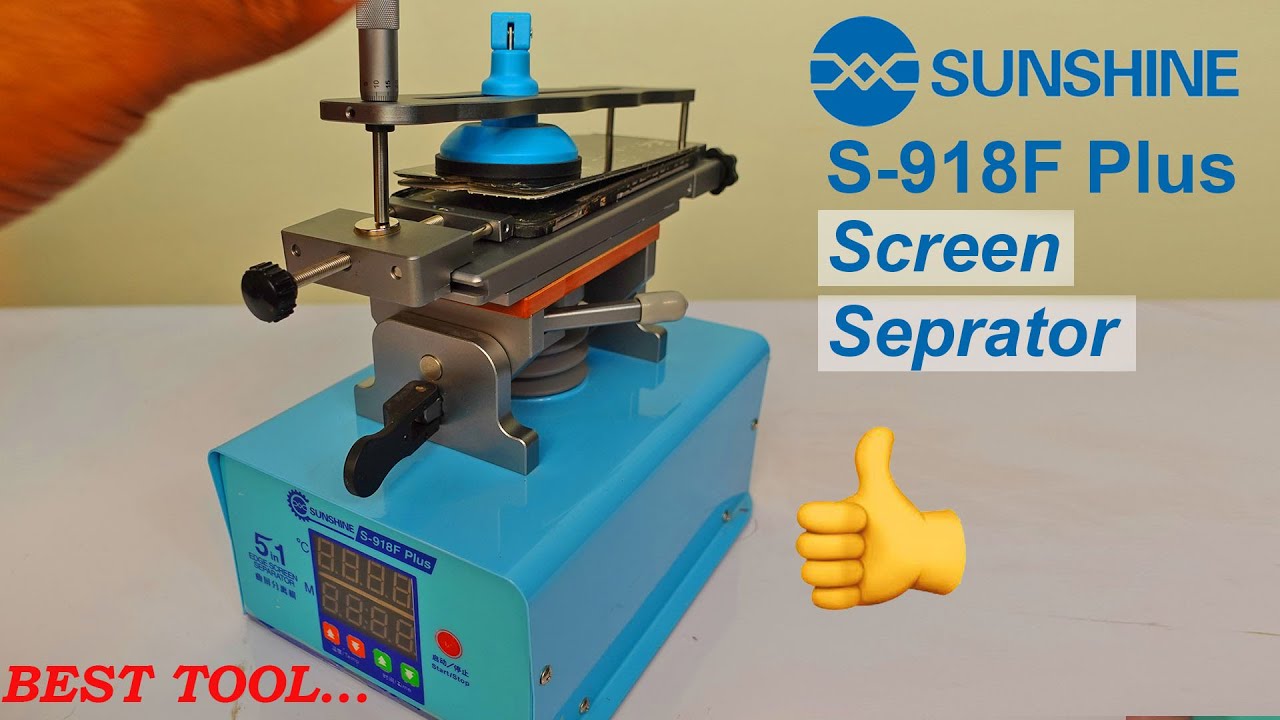 SUNSHINE S-918F PLUS Edge Screen Separator 5 in 1 for mobile phone repairing review