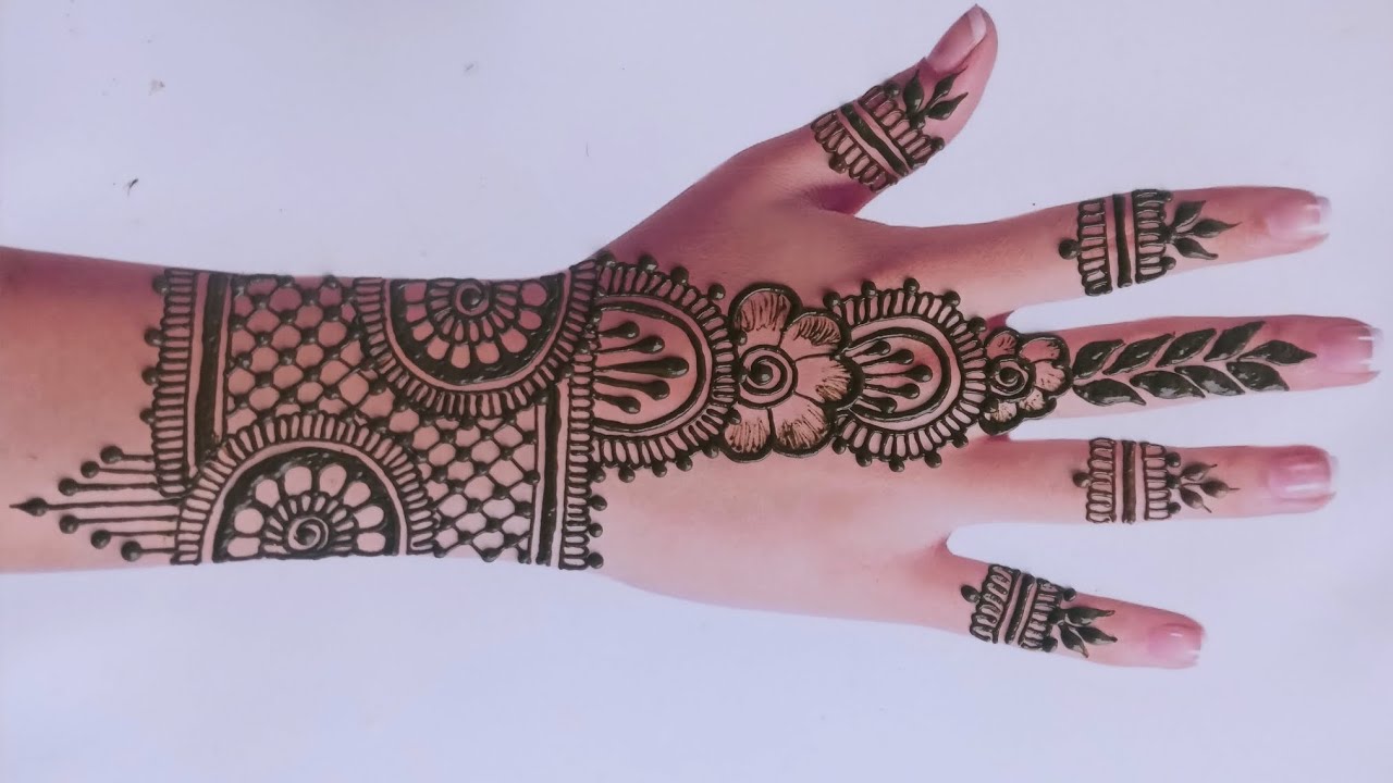 Easy Mehndi Design #mehndi #mehndidesign - YouTube