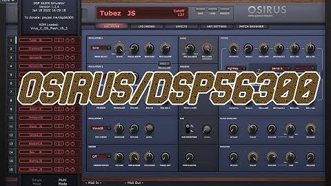 OSIRUS/DSP56300  - Free Virus TI Emulation | 5 minutes of selected preset demonstration #osirus