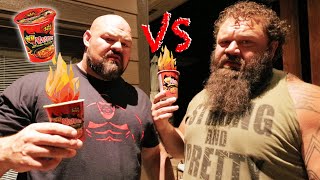 Worlds Strongest Men Eat Spicy Korean Noodles!