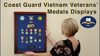 Coast Guard, USCG Veterans' Military Medals, Ribbons, Badges and Rating Shadow Box Displays.