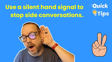 Shut Down Side Talk in Seconds: The Silent Signal That Works!