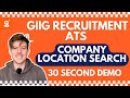 Company Location Search - 30 Second Demo