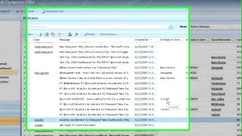 Video Demo of Microsoft CRM Social Accelerator