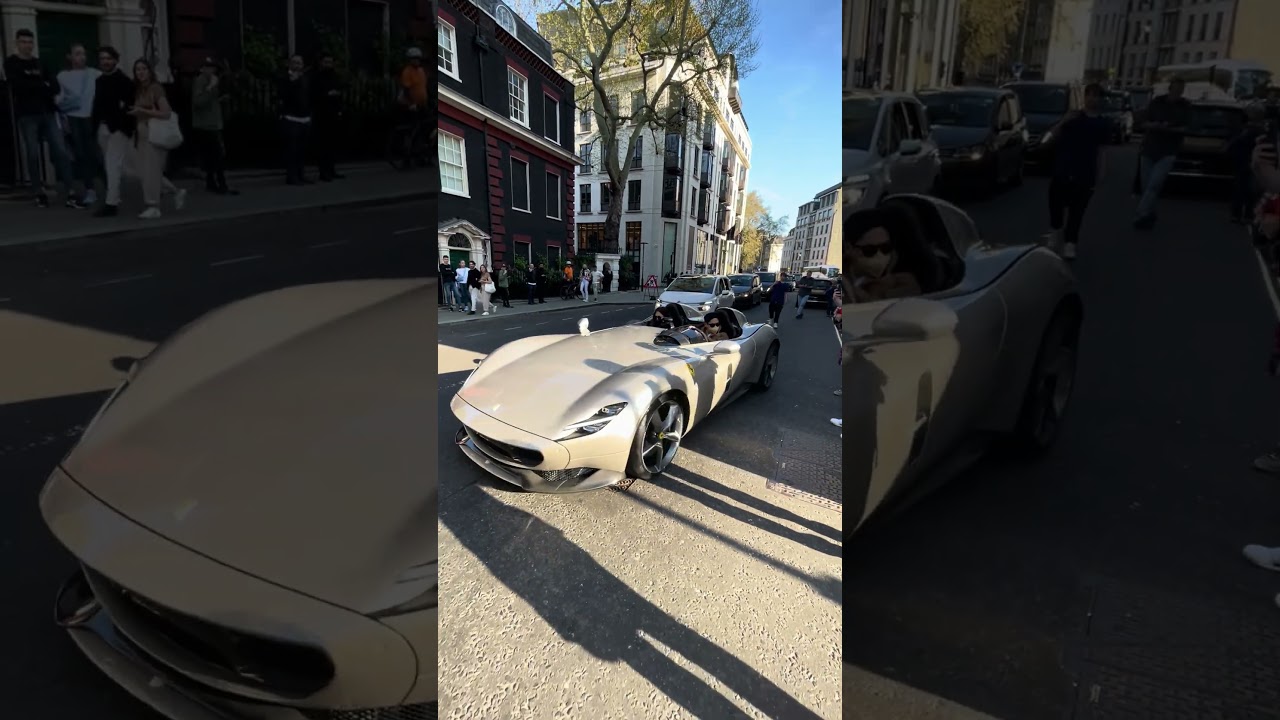£2Mill Grigio Ingrid Ferrari Monza SP2 driving in London 