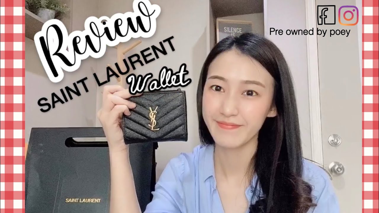 REVIEW: YSL Monogram Card Case in Grain De Poudre Embossed Leather