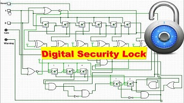 Digital Security Lock circuit simulation using Logic gates