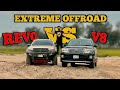 Toyota revo vs land cruiser v8  extreme offroad test