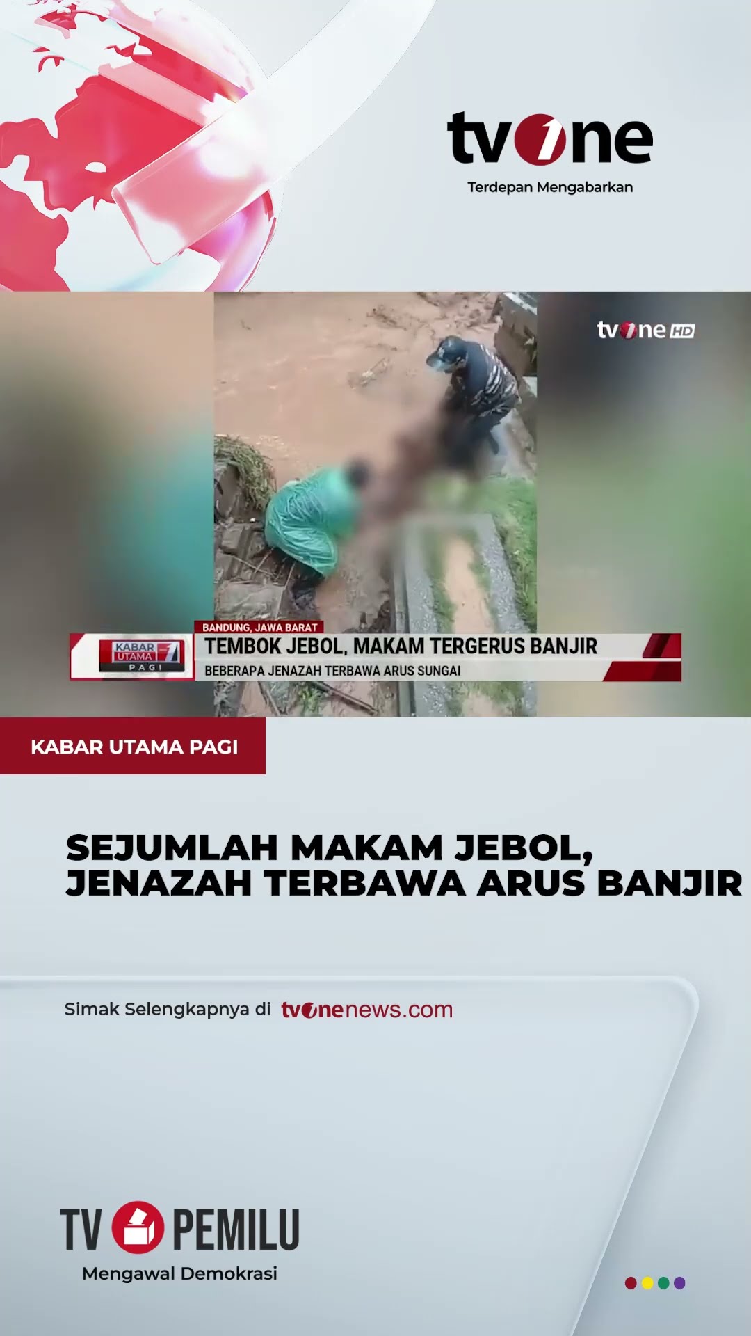 Detik detik, Sejumlah Makam di Bandung Hanyut Terbawa Arus Banjir | tvOne