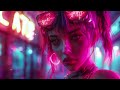  cyber city techno journey cyberpunk  techno  chillout gaming beats  synthwave  background