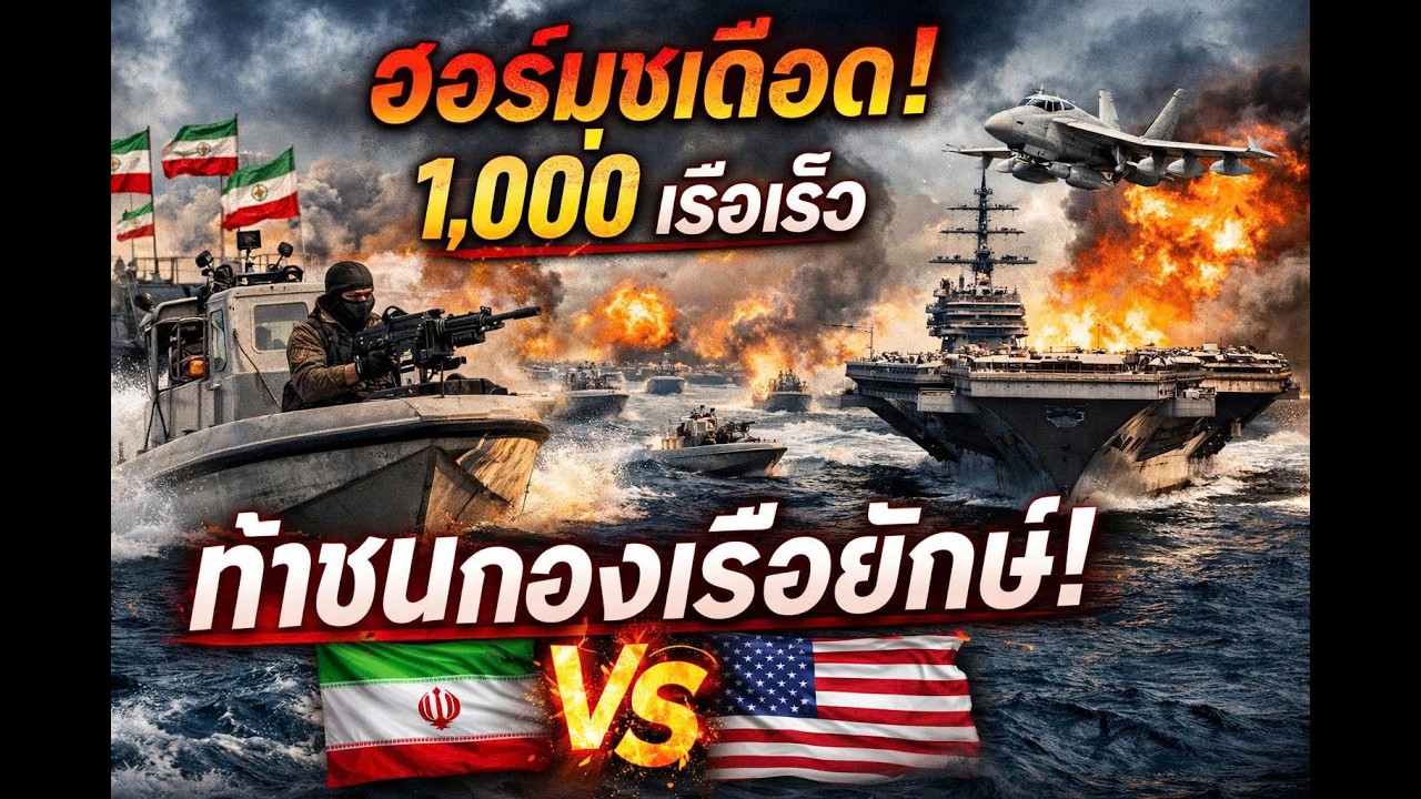 1,000 เรือเล็ก เขย่ากองเรือยักษ์! ฮอร์มุซจะกลายเป็นกับดักของสหรัฐหรือไม่? | การสร้างใหม่ด้วย AI