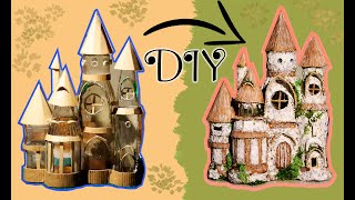 Сказочный замок из бутылок и бумаги DIY//Fairytale castle made of bottles and paper