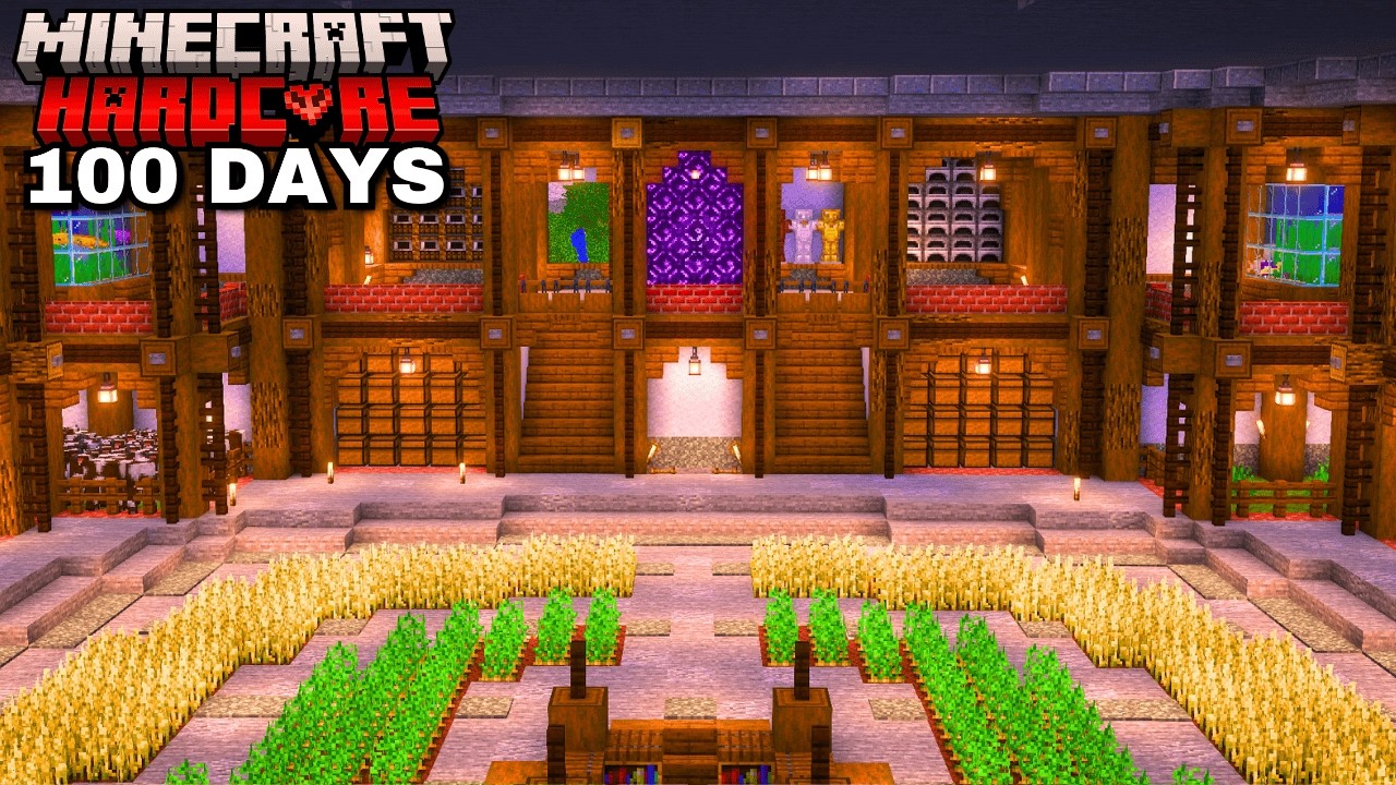 I Survived 100 Days Building an UNDERGROUND BASE in Minecraft Hardcore ...