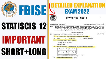 Statistics 12 Guess 2022 | Federal Board